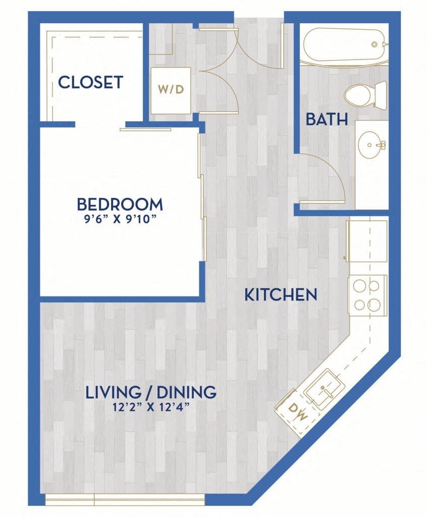 B2 - Urban One Bed floor plan
